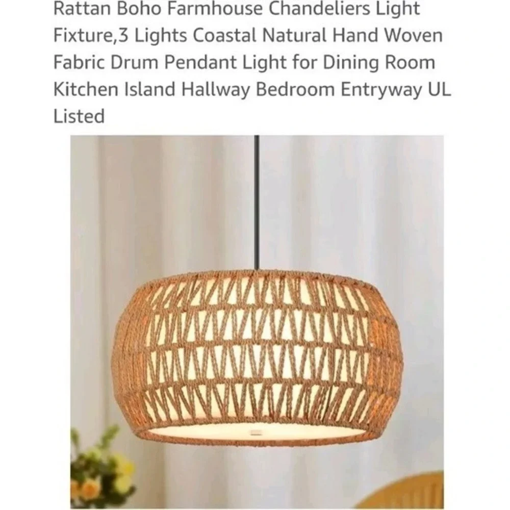 rattan pendant‎ light